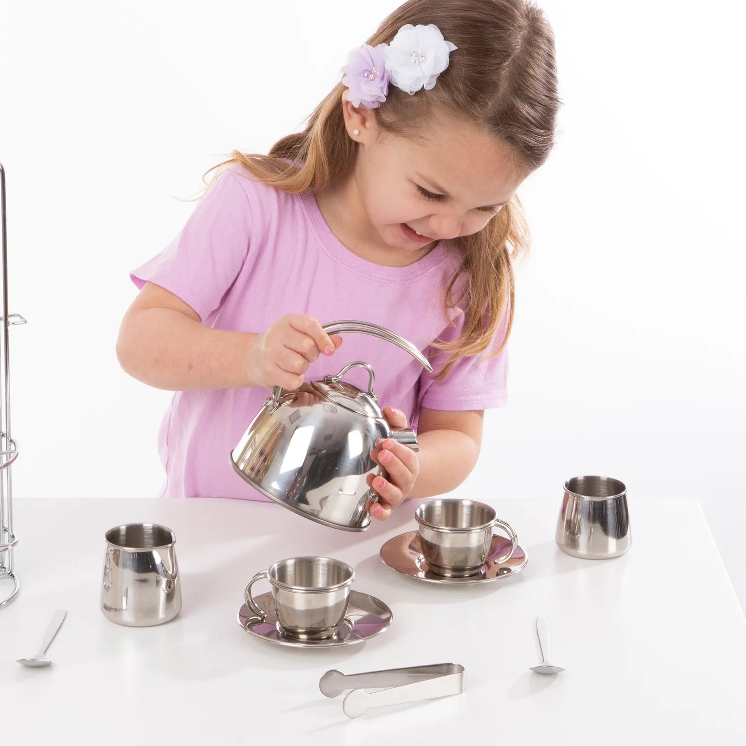 Melissa & Doug theeservies rvs met standaard
