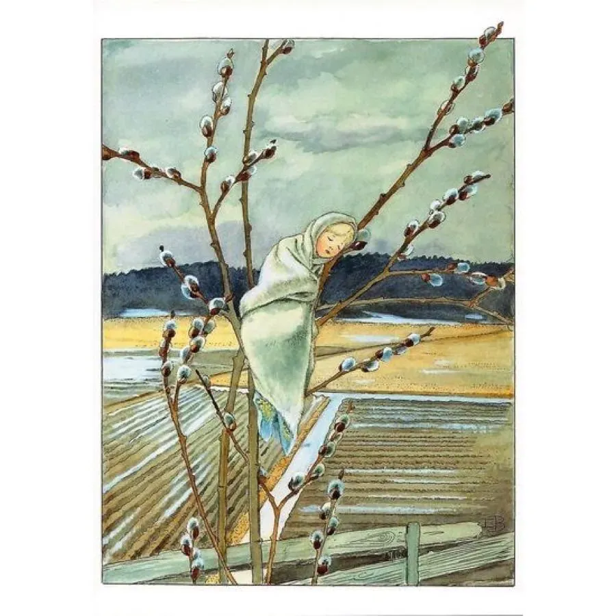 Ginger Fairy Elsa Beskow Videvisan ansichtkaart 10,5x15 cm kinderboek