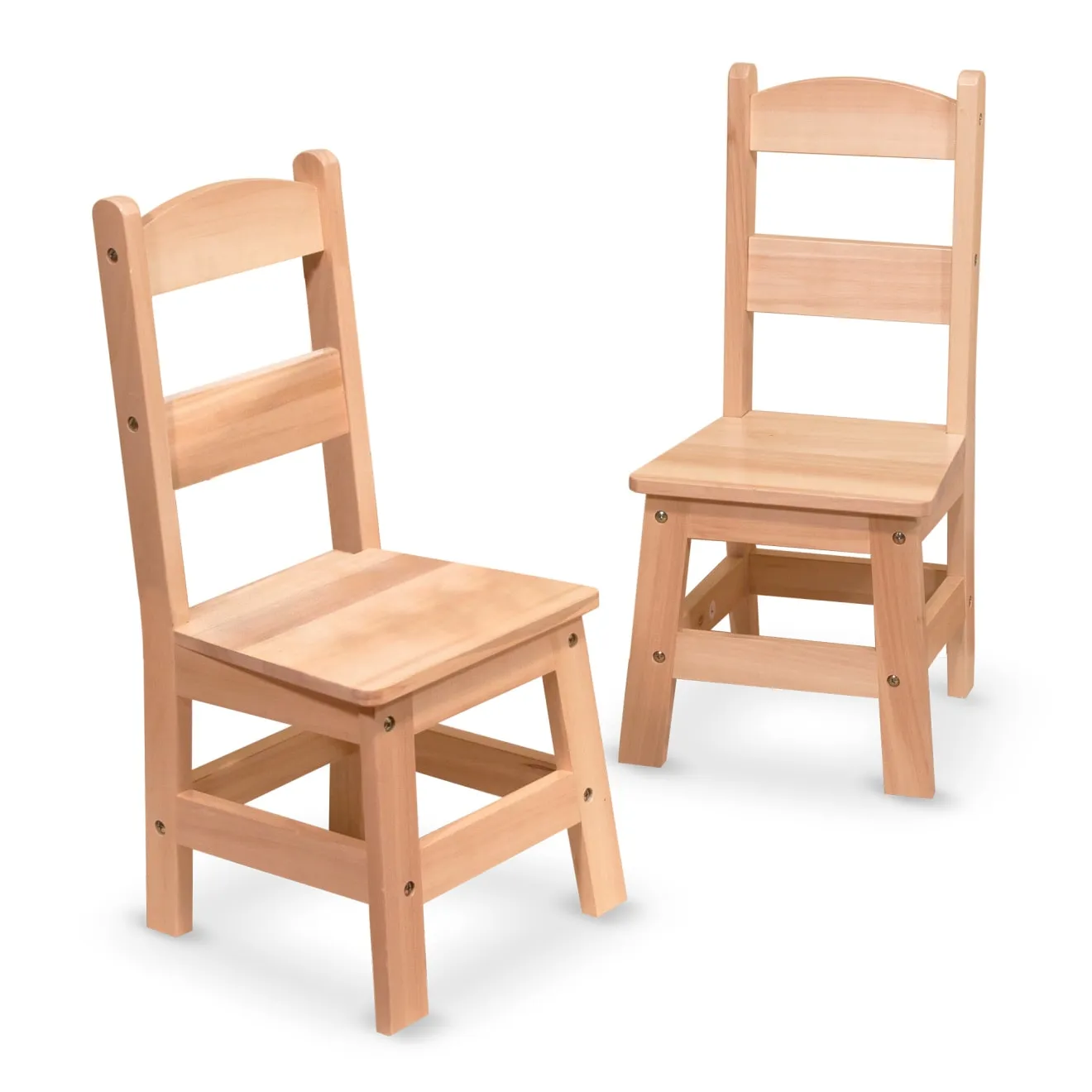 Melissa & Doug Houten kinderstoelen 2 stuks 28 cm zit bio