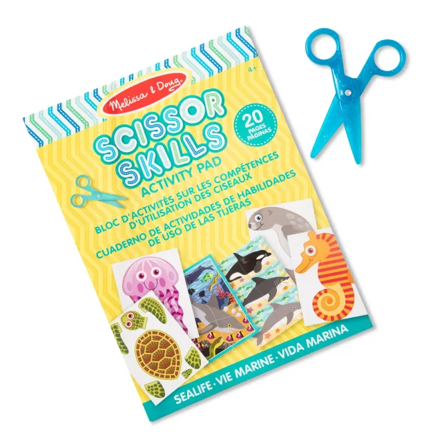 Melissa & Doug Zeeleven kniples plakboek met schaar