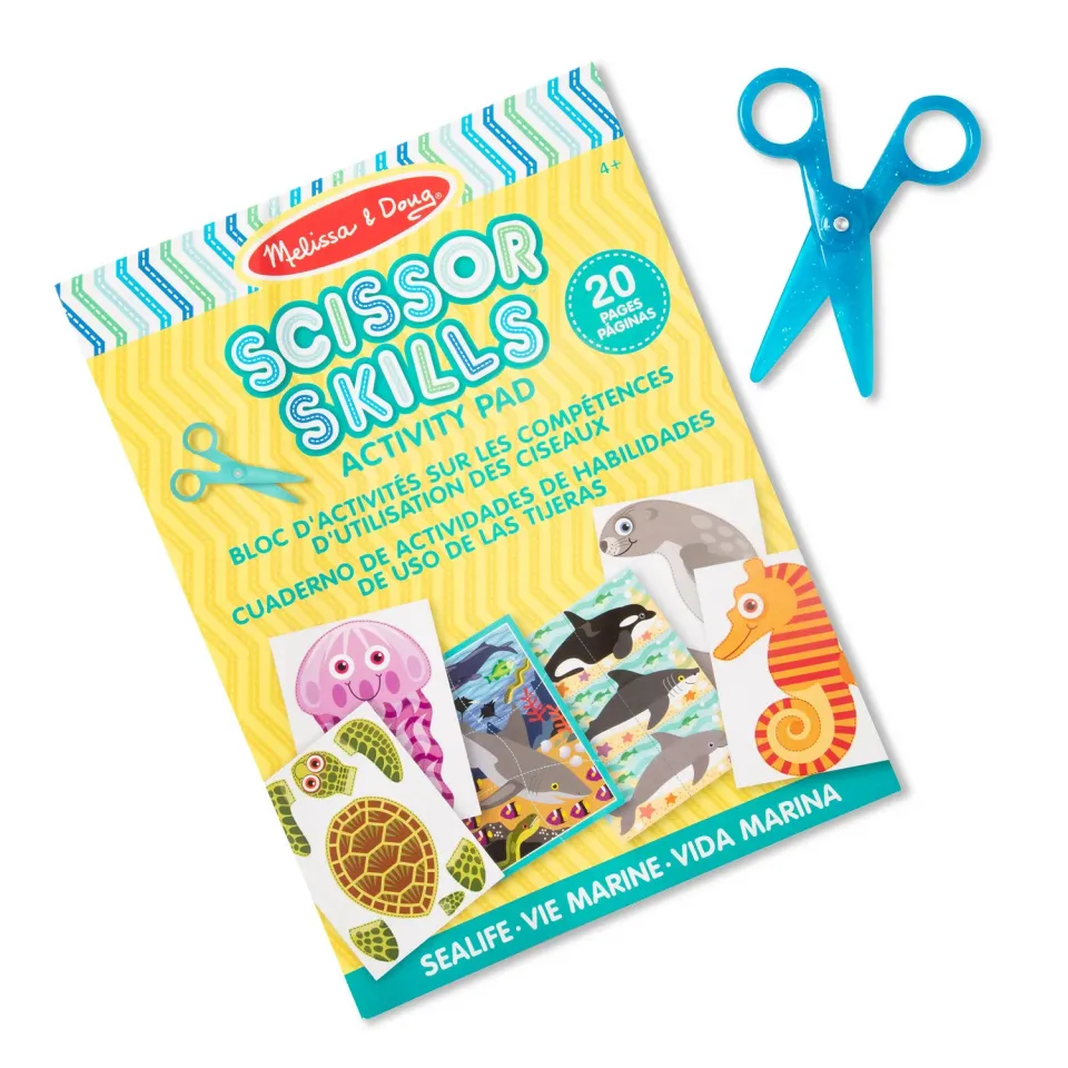 Melissa & Doug Zeeleven kniples plakboek met schaar