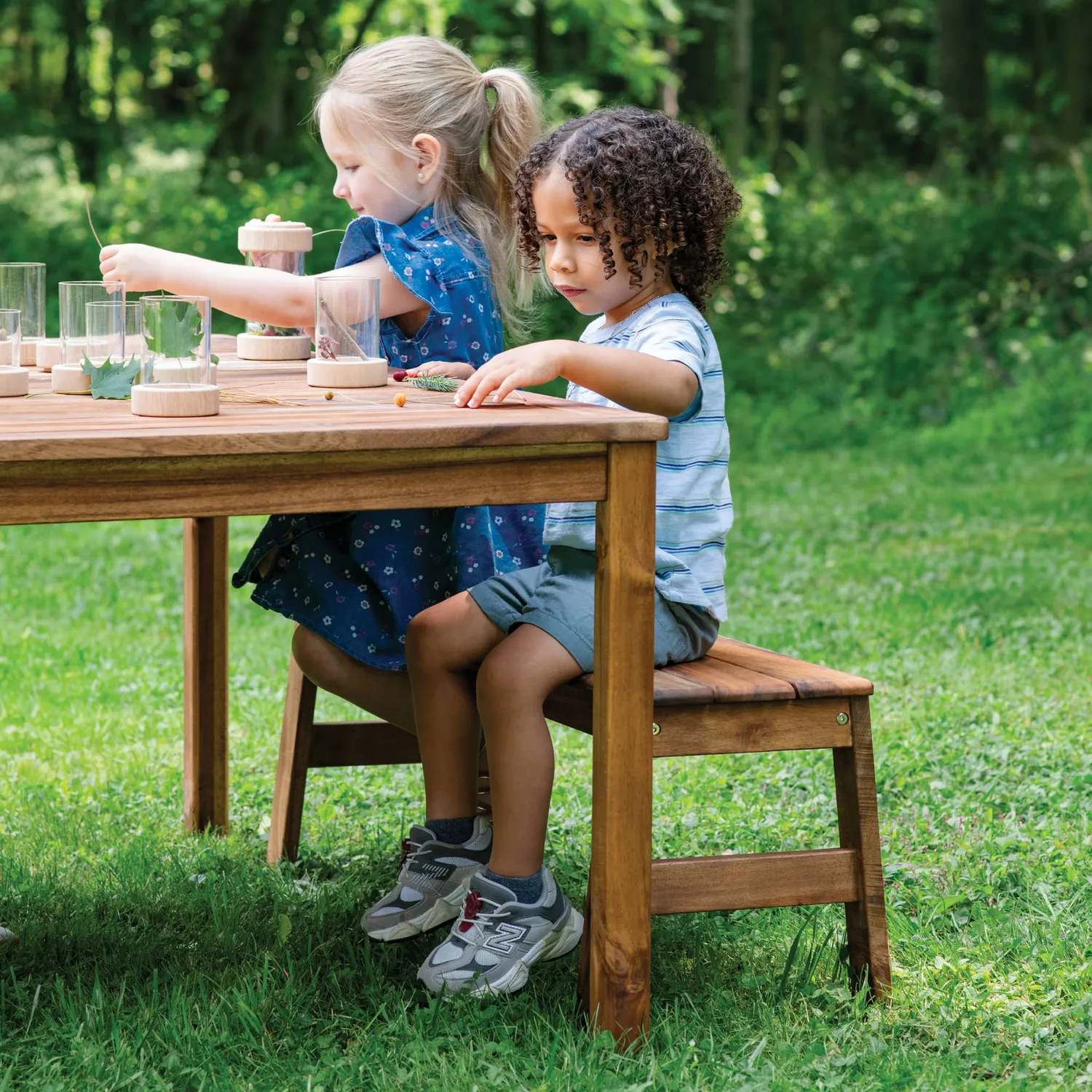 Guidecraft Acadia Outdoor buitentafel acacia 6 kinderen