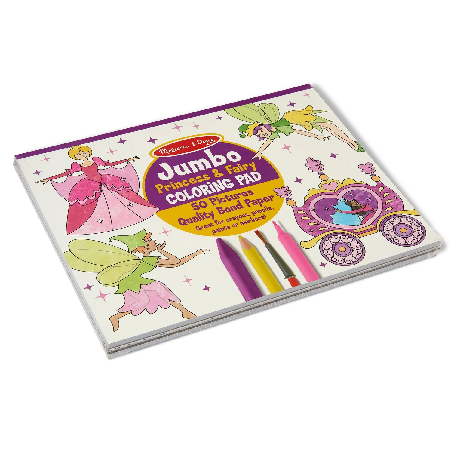Melissa & Doug Princess Fairy kleur- en stickerblokken