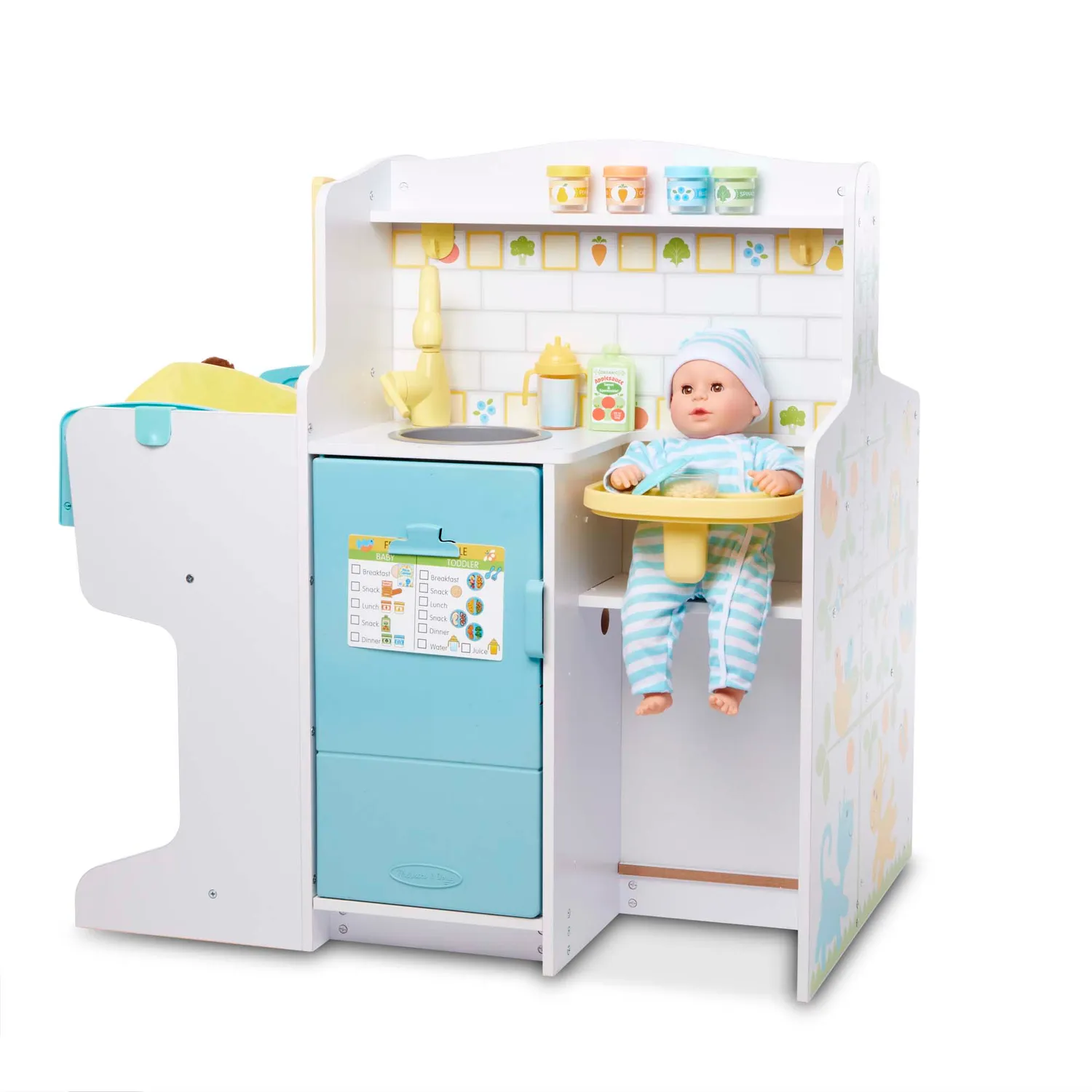 Melissa & Doug Mine to Love Baby Care Verzorgingscentrum hout