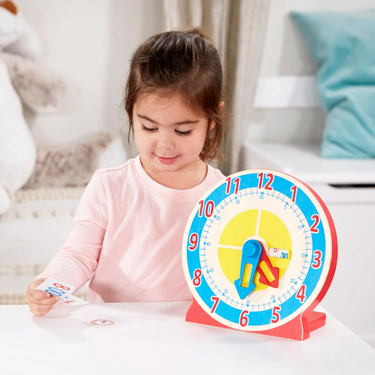 Melissa & Doug Turn & Tell houten klok leren klokkijken