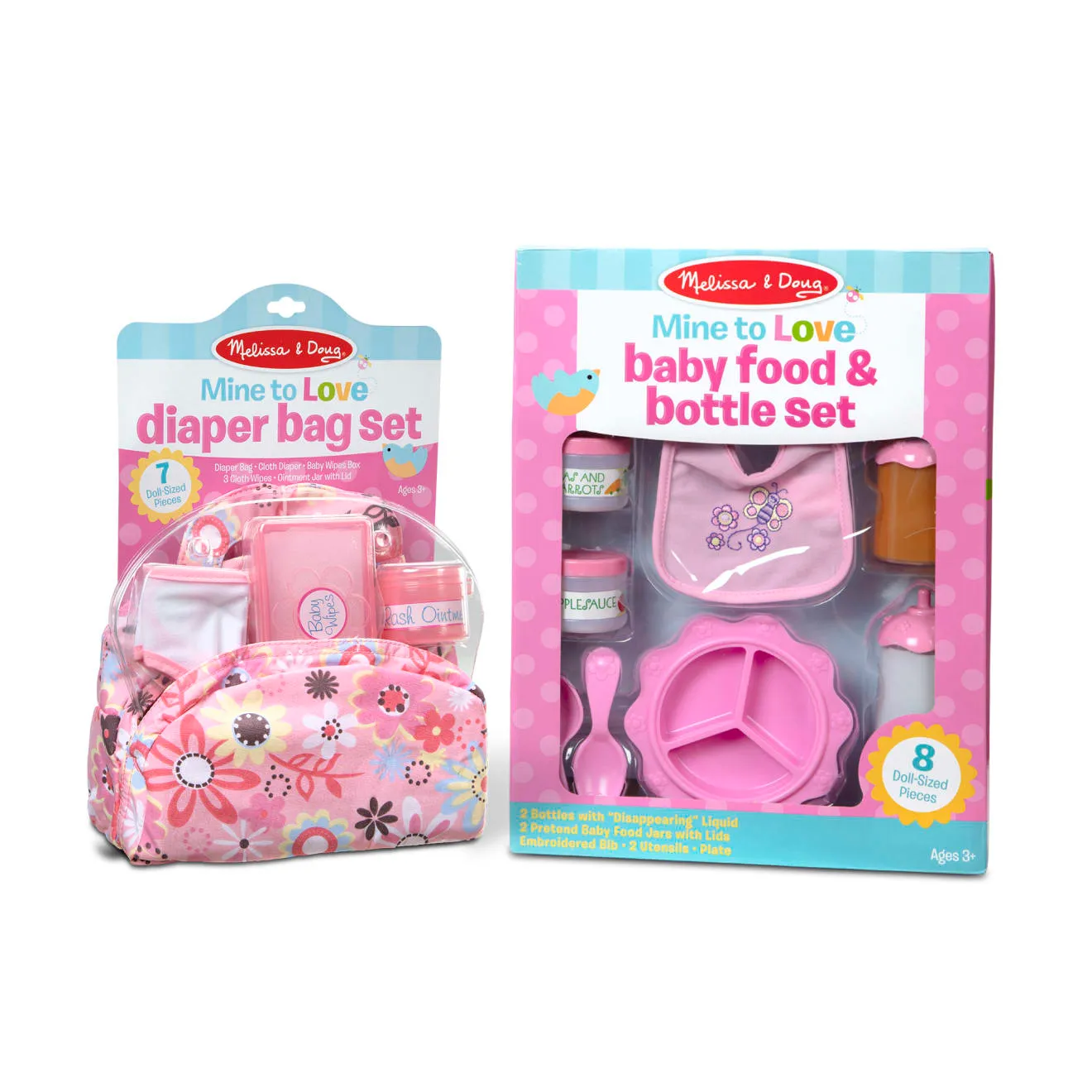 Melissa & Doug Mine to Love poppenaccessoires voeden en verschonen
