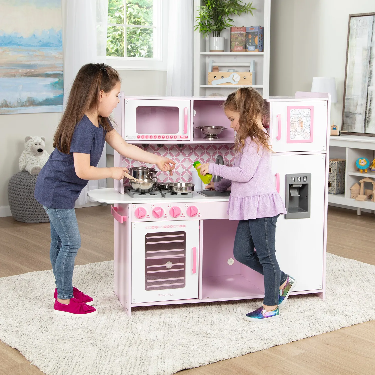 Melissa & Doug Chef's Kitchen speelkeuken houten roze