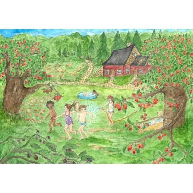 Ginger Fairy Eentje van Margo Rode huis zomer kaart 10,5x15