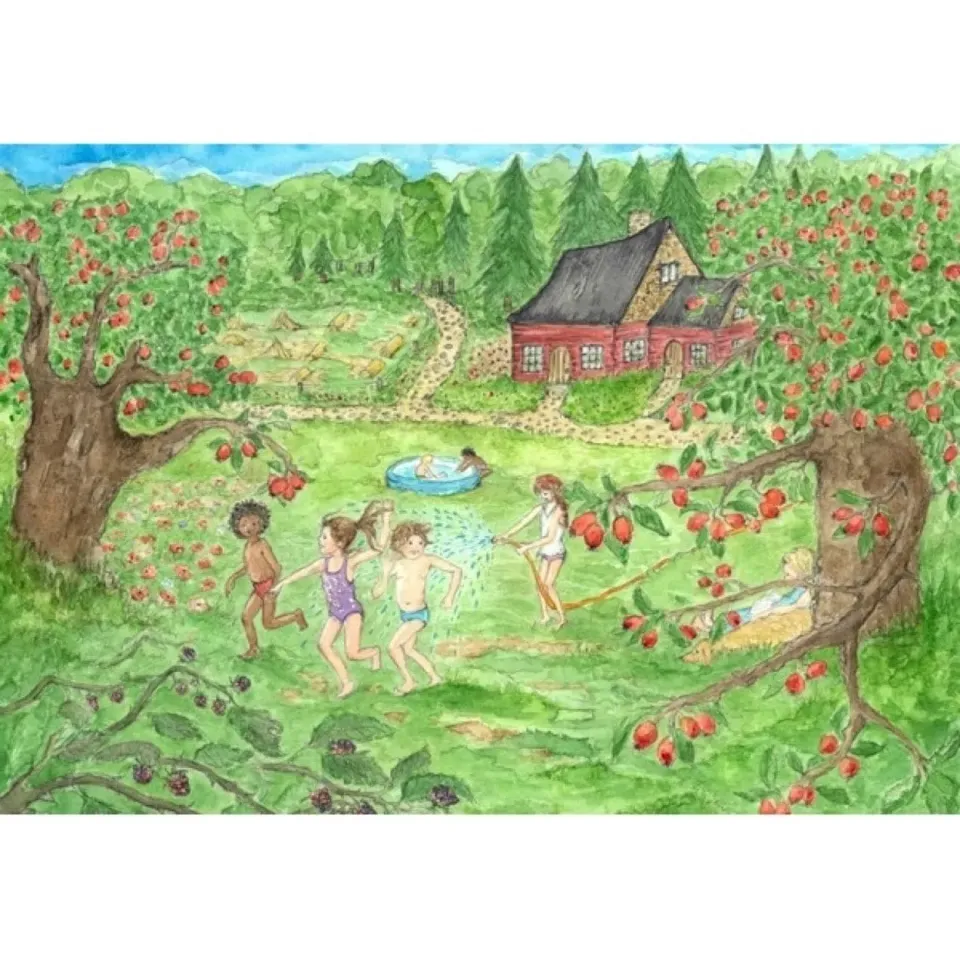 Ginger Fairy Eentje van Margo Rode huis zomer kaart 10,5x15