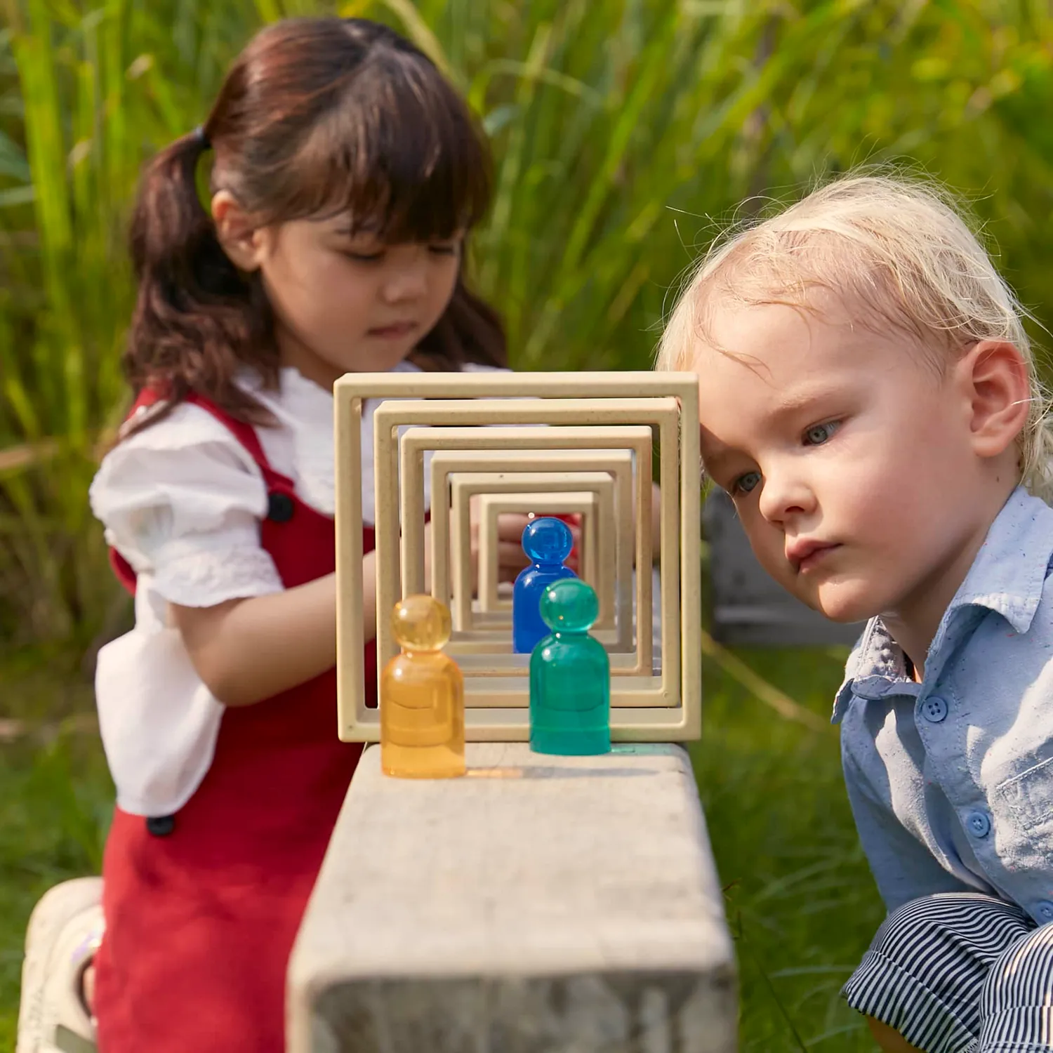 Guidecraft Discovery Squares stapelblokken naturel 2 jaar