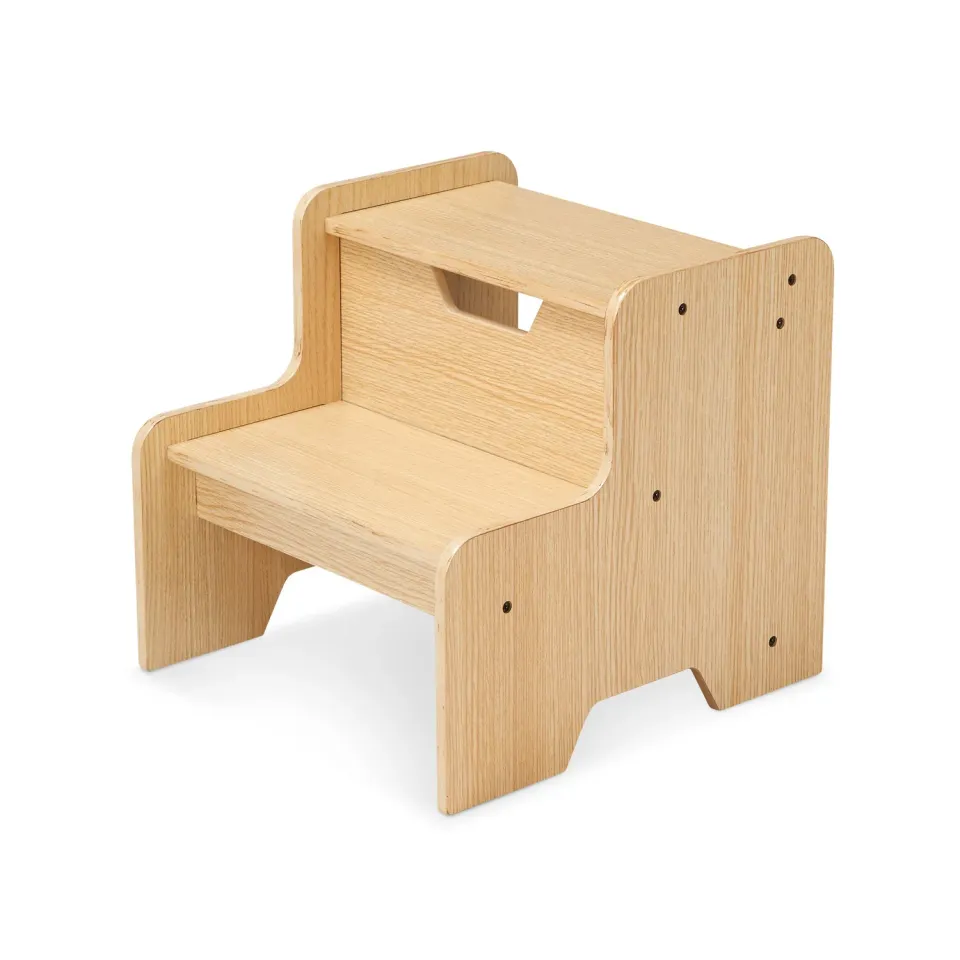 Melissa & Doug Wooden Step Stool opstapje naturel 2 treden hout