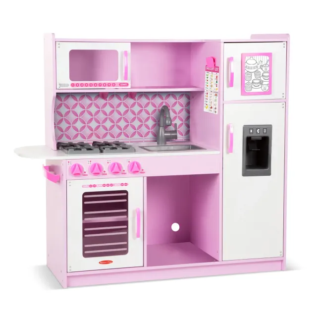 Melissa & Doug Chef's Kitchen speelkeuken houten roze