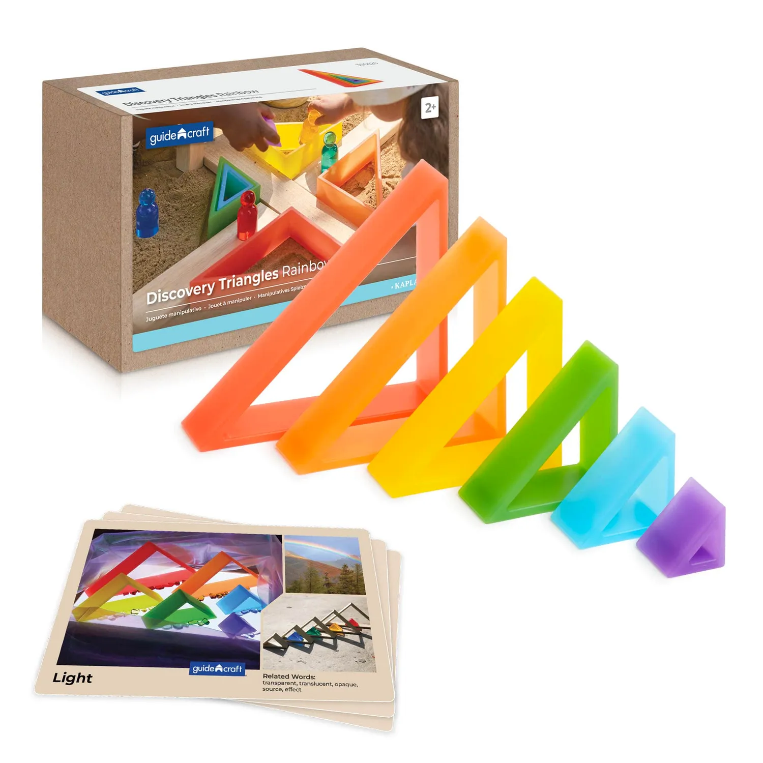 Guidecraft Discovery Triangles stapelspeelgoed naturel