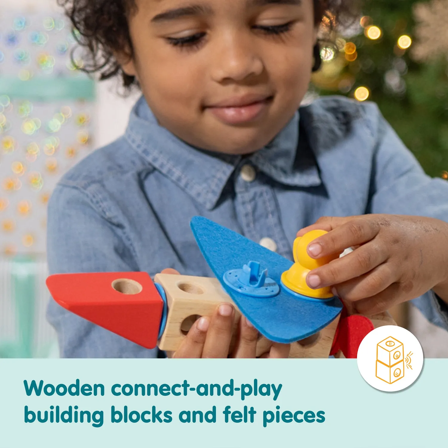 Melissa & Doug Blockables voertuigen bouwset hout