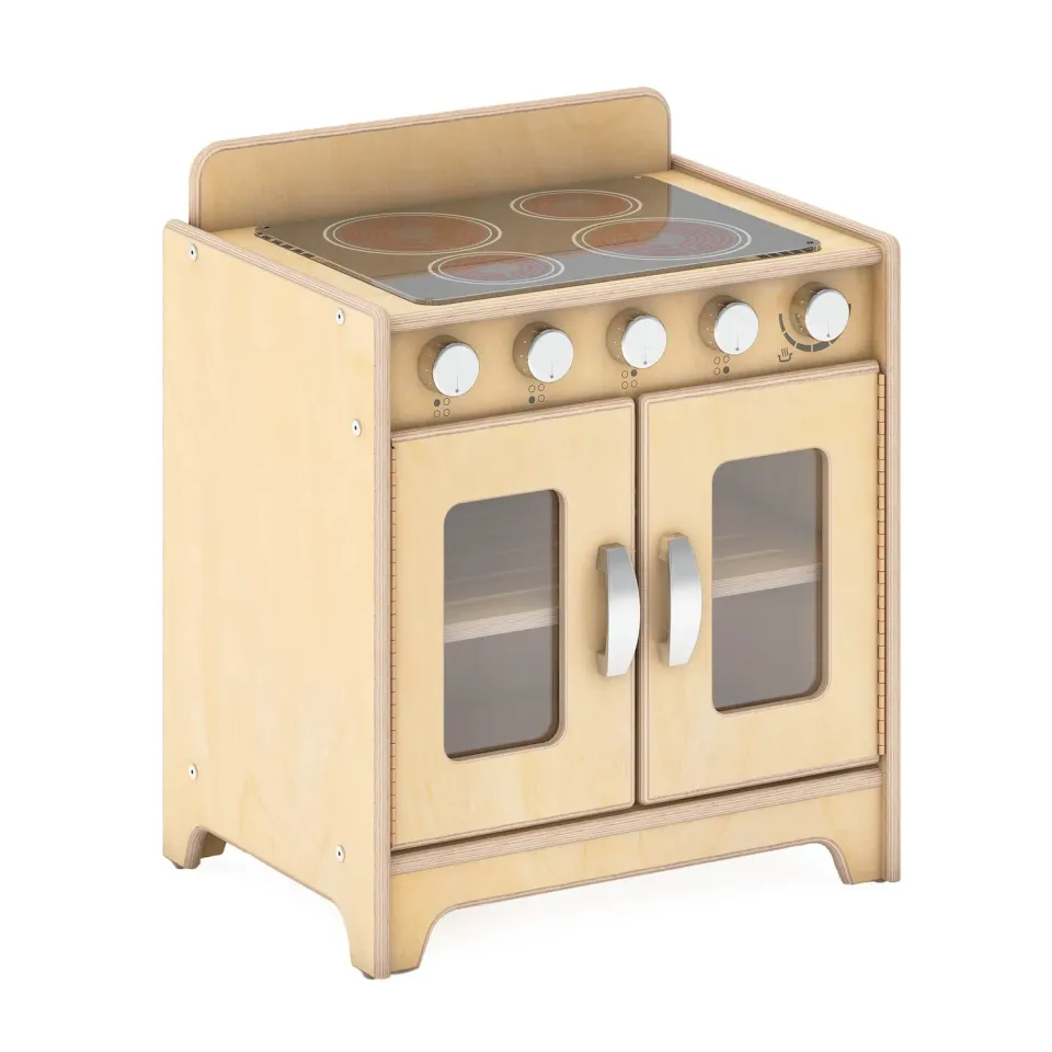 Guidecraft EdQ Kitchen Range speelfornuis naturel