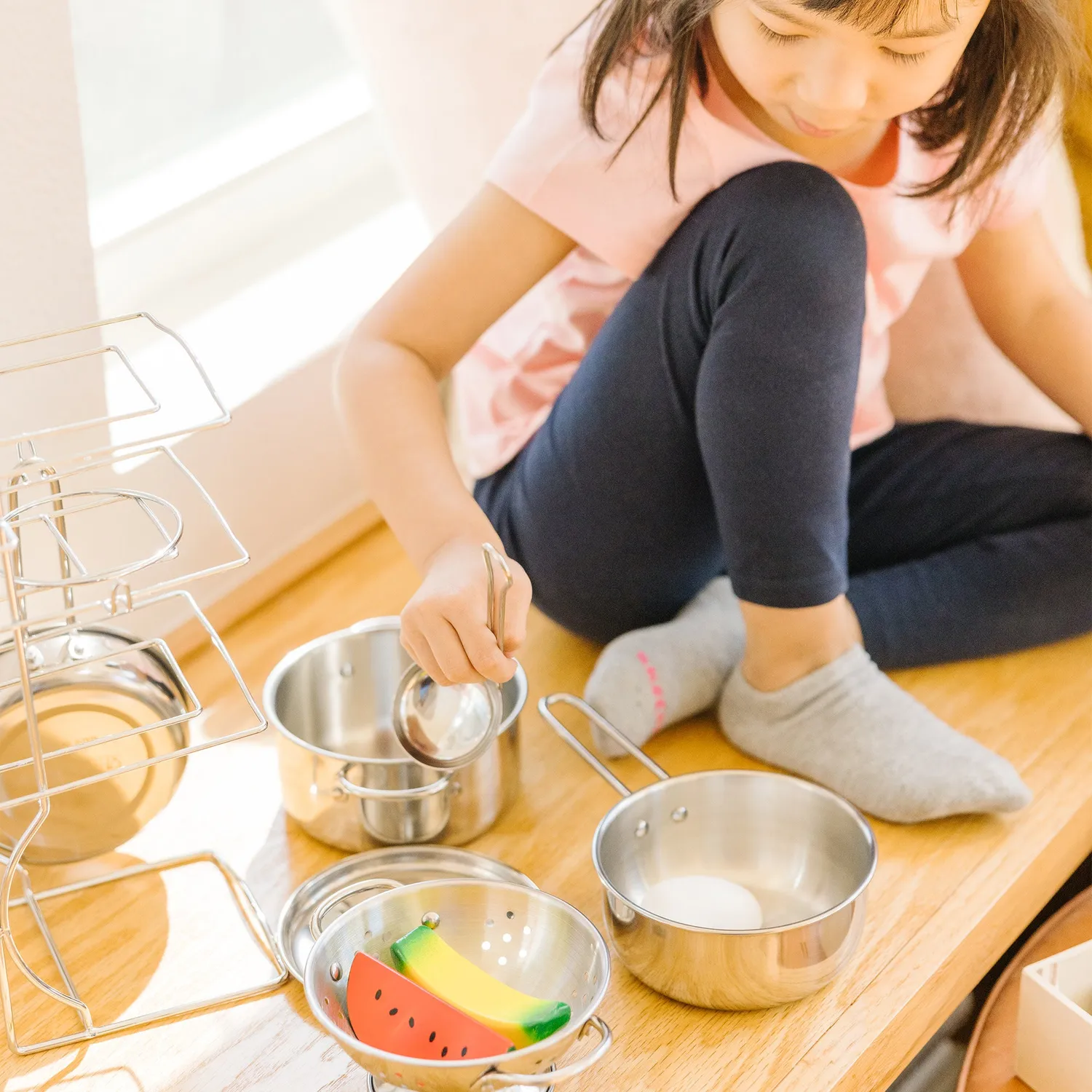Melissa & Doug Pots & Pans pannenset speelgoed rvs