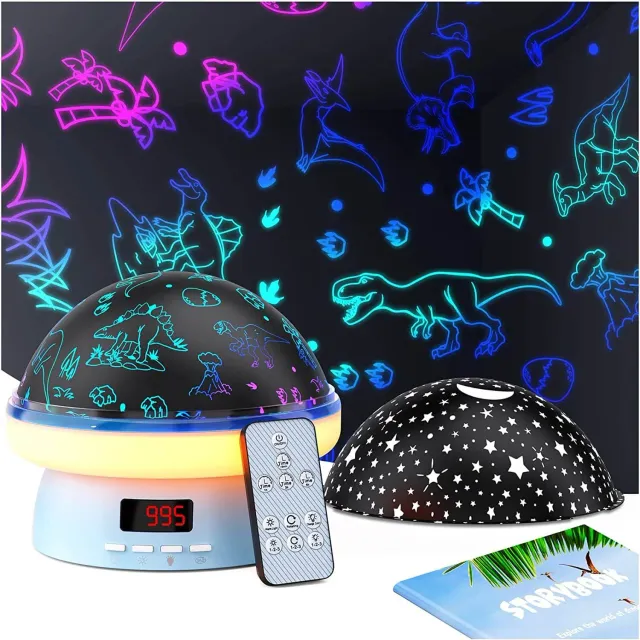 KOKODI Starry Dinosaur nachtlampje projector blauw