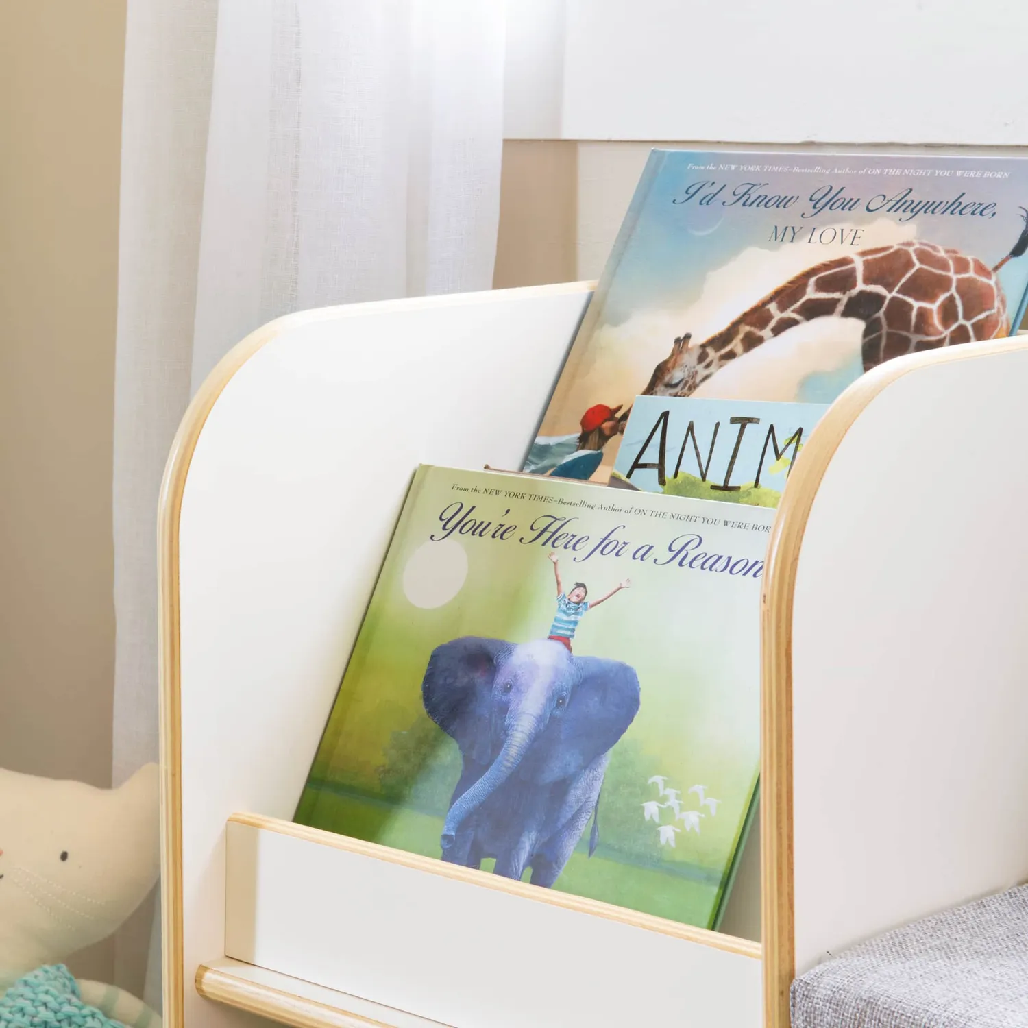 EdQ Reading Nook with Bins boekenkast Natural leeshoekje