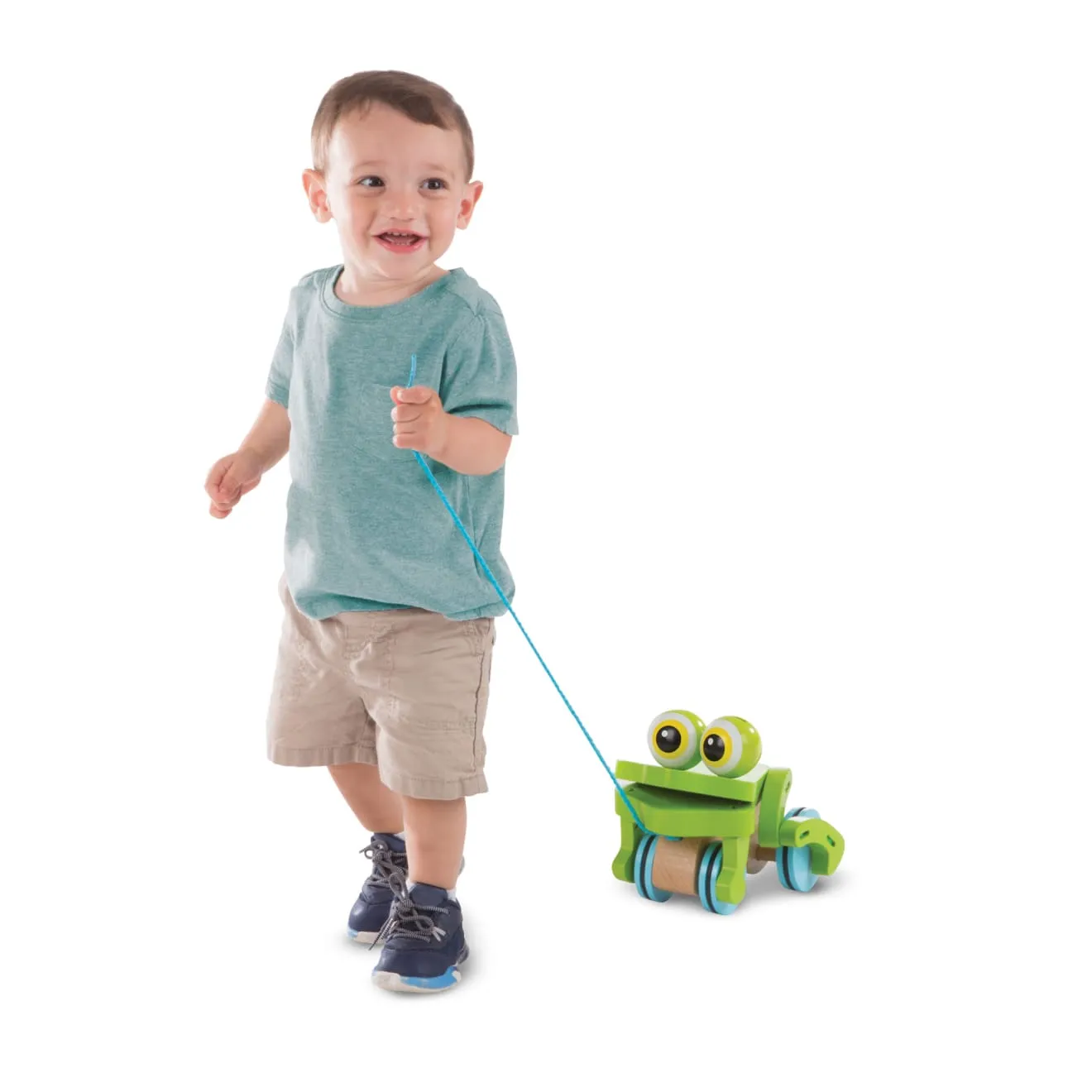 Melissa & Doug First Play Frolicking Frog trekspeeltje houten
