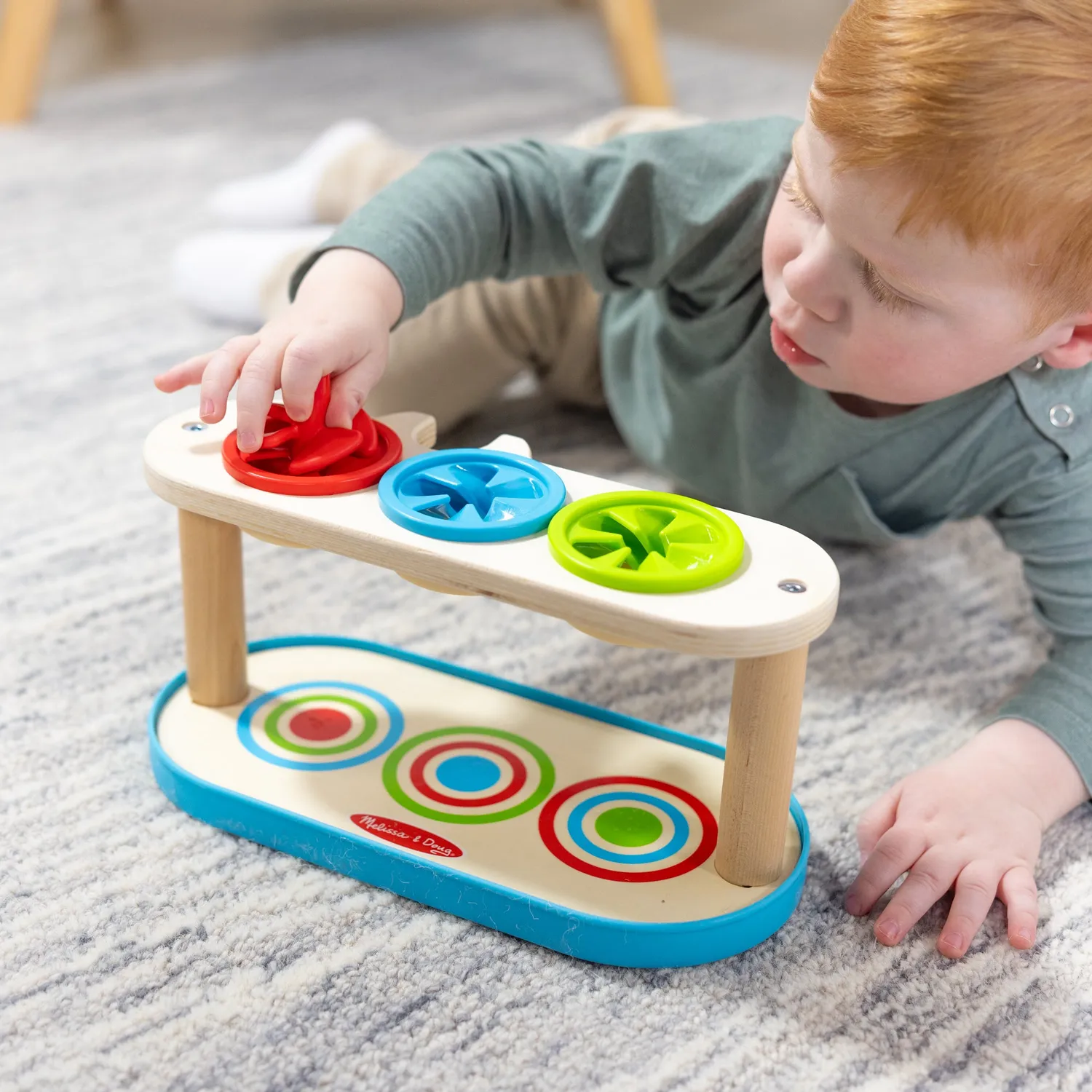 Melissa & Doug Match & Push houten tolletjes 3 stuks peuter