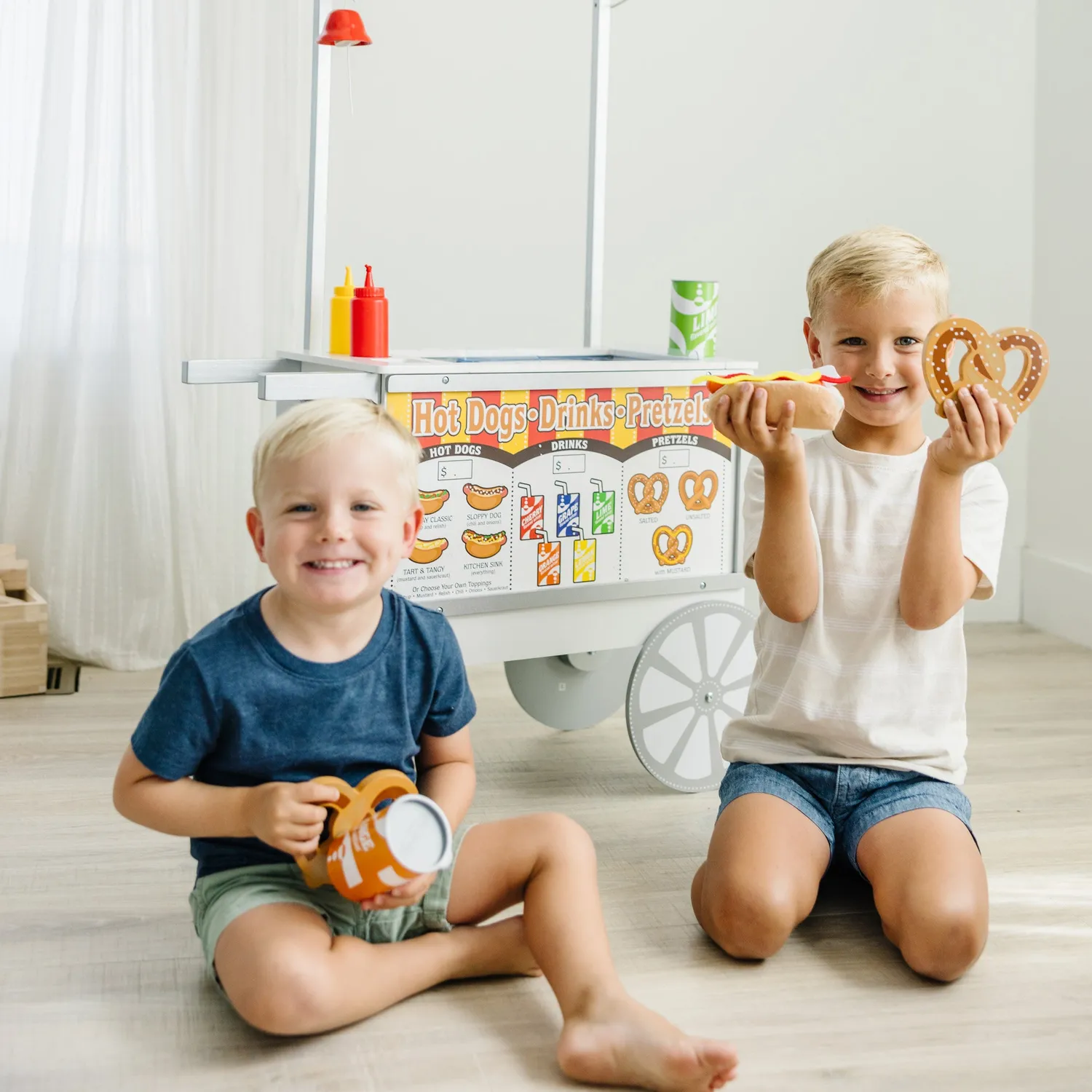 Melissa & Doug Snacks & Sweets foodkar hout 40 delig