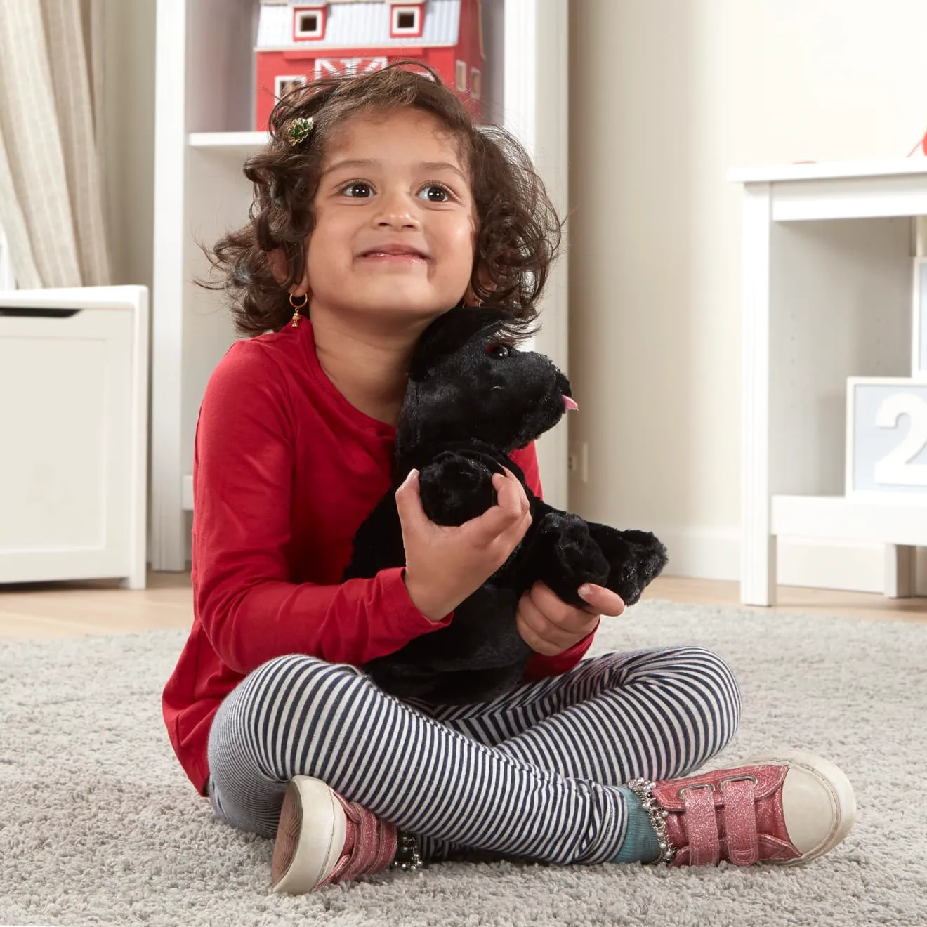 Melissa & Doug Benson Black Lab knuffel puppy 25 cm