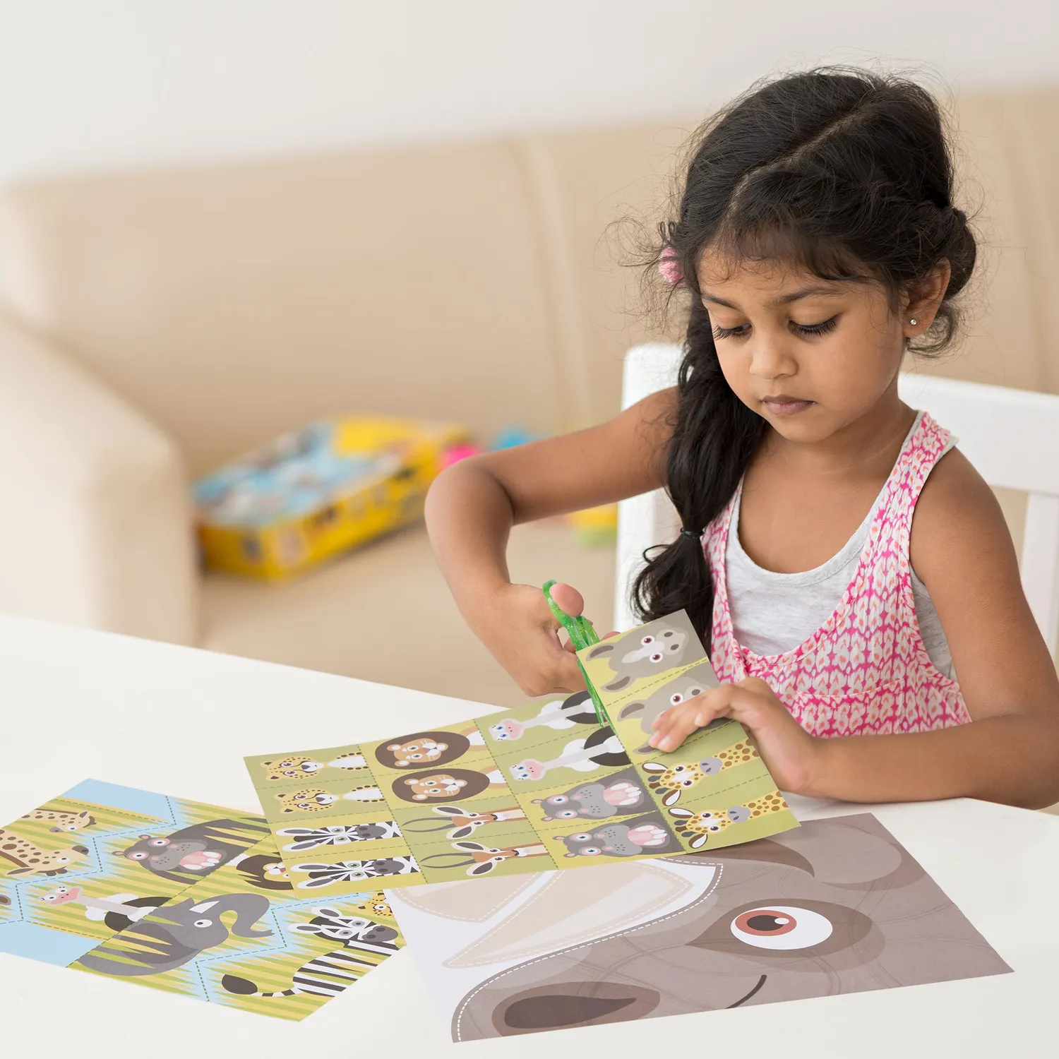 Melissa & Doug Safari Scissor Skills knipblok met schaar