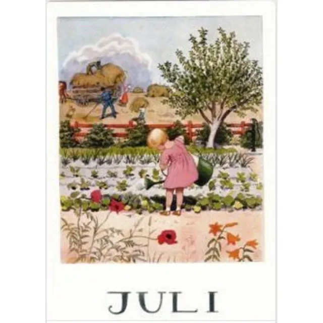 Ginger Fairy Elsa Beskow Juli poster A4 stevig