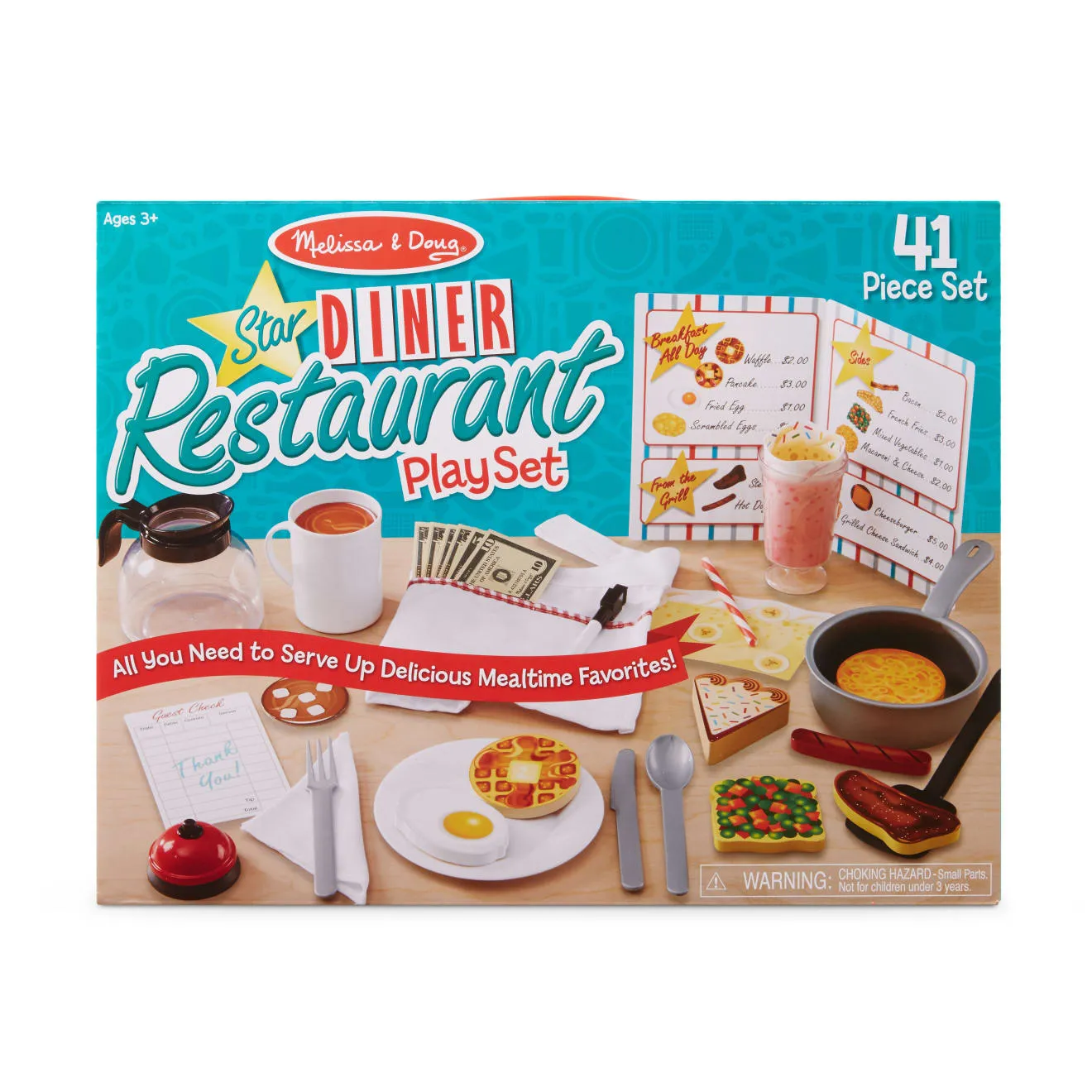 Melissa & Doug Star Diner restaurant speelset 41-delig