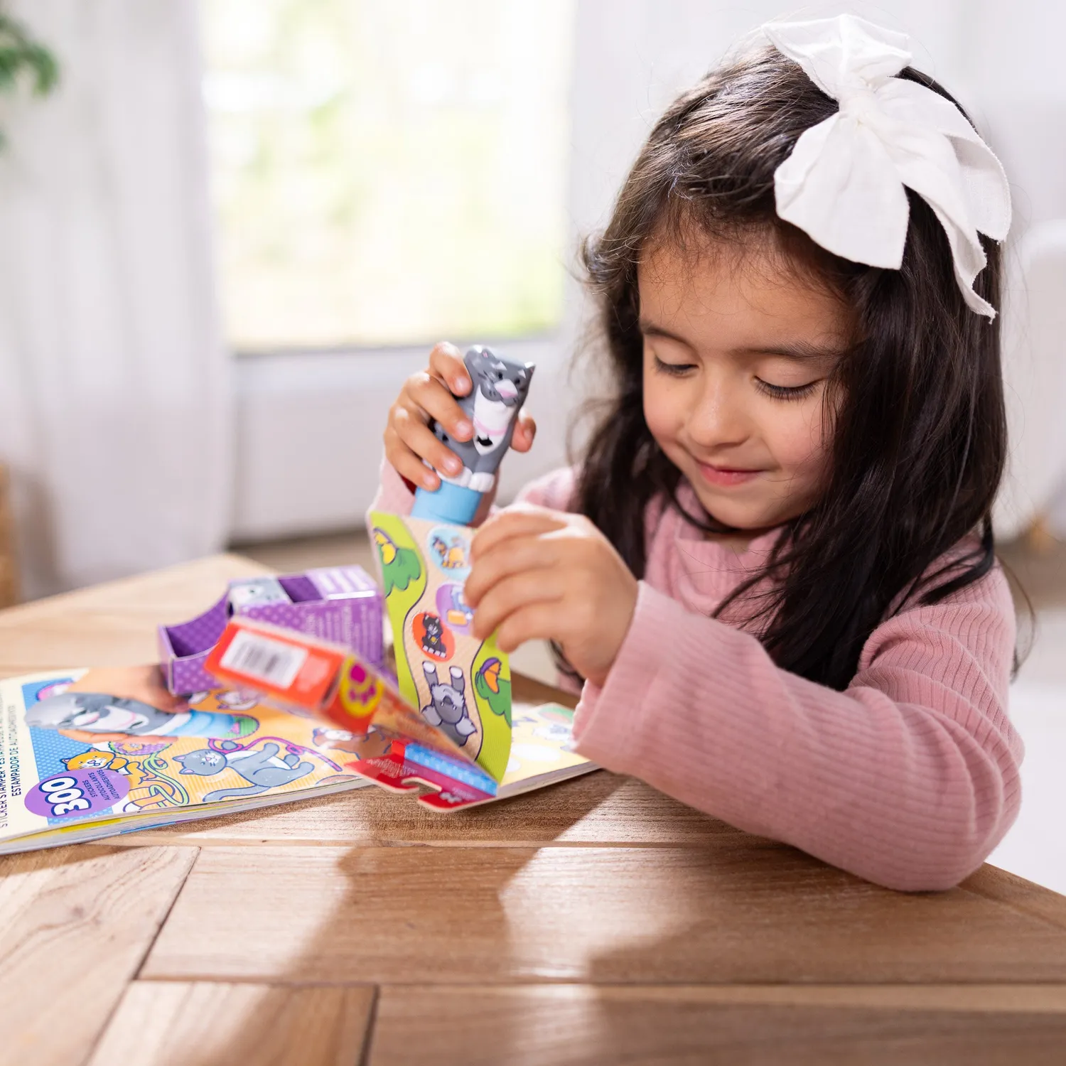 Melissa & Doug Sticker WOW Kat bundel met stamper 500 stuks