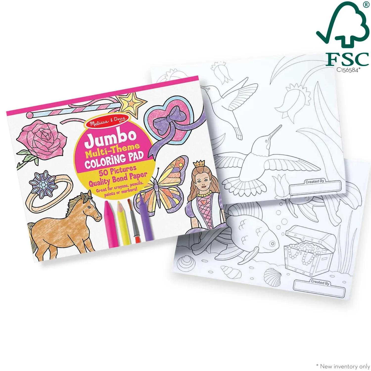 Melissa & Doug Jumbo Paarden kleurblok 50 pagina's extra groot