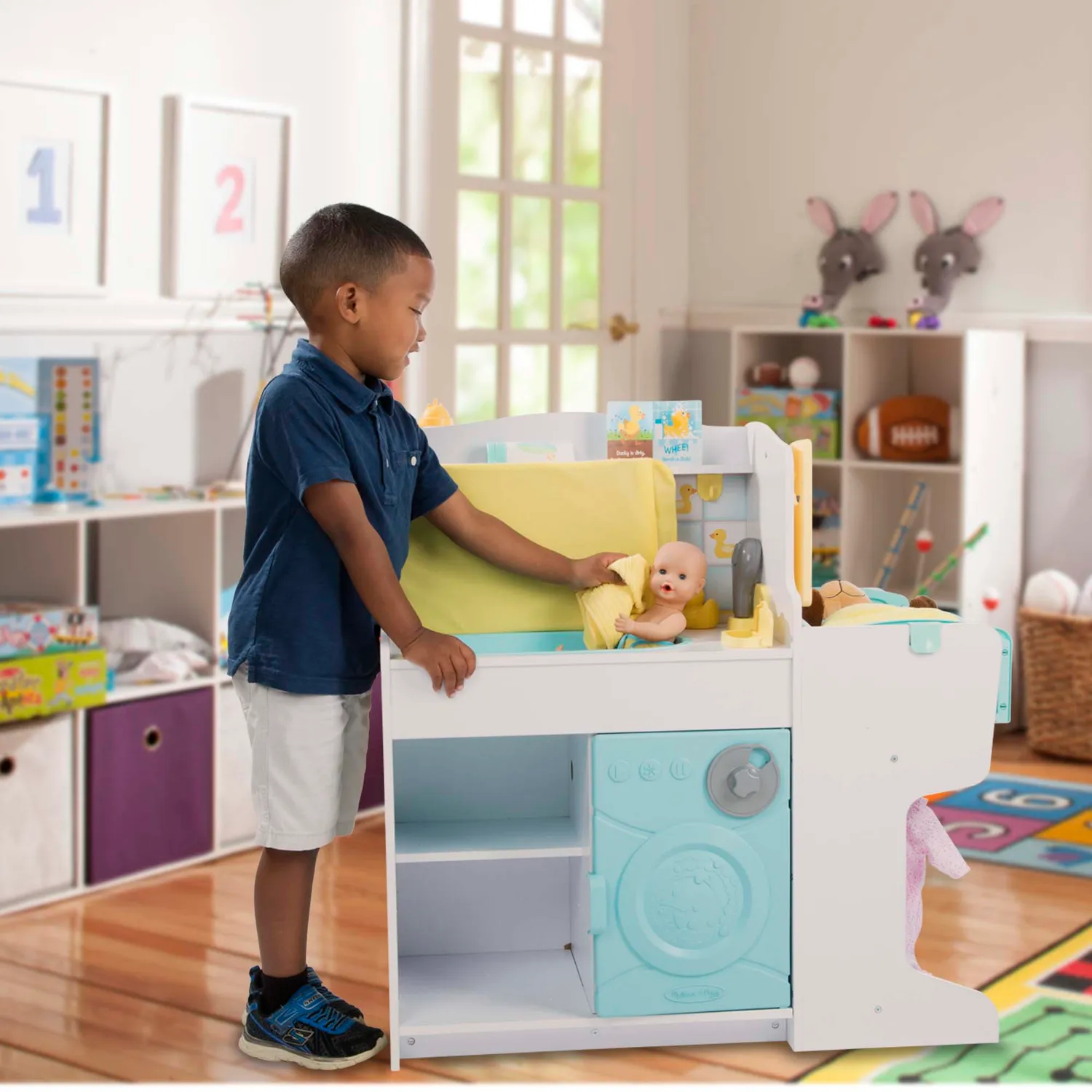 Melissa & Doug Mine to Love Baby Care Verzorgingscentrum hout