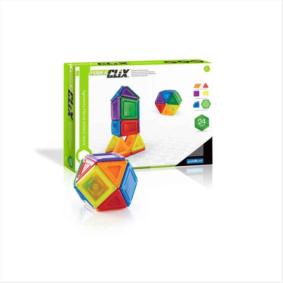 Guidecraft PowerClix Solids magnetisch bouwspeelgoed