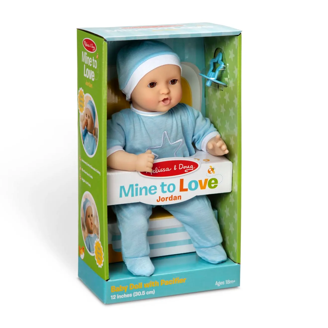 Melissa & Doug Mine to Love Jordan babypop 30 cm jongen