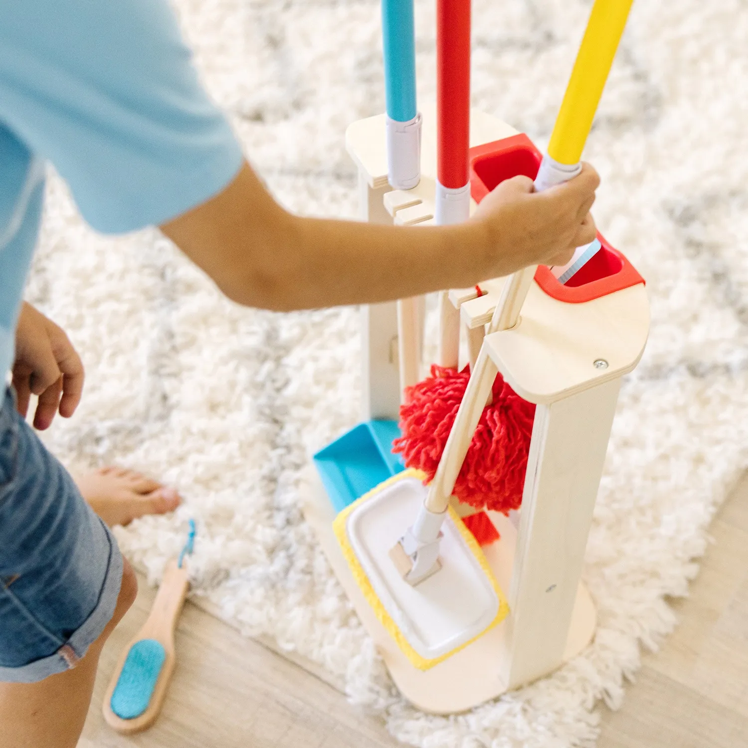 Melissa & Doug Deluxe Sparkle Shine schoonmaakset 10-delig hout