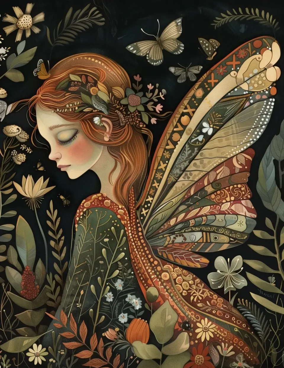 Ginger Fairy Sally wenskaart A6 300gr