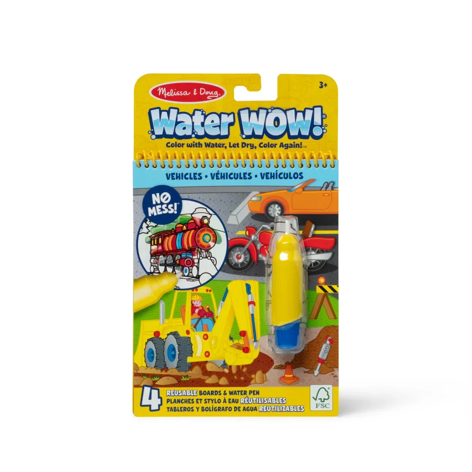 Melissa & Doug On the Go Water Wow voertuigen waterboek
