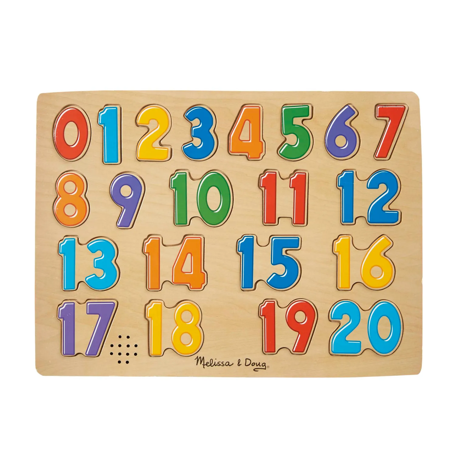 Melissa & Doug Numbers geluidspuzzel 21 stukjes hout