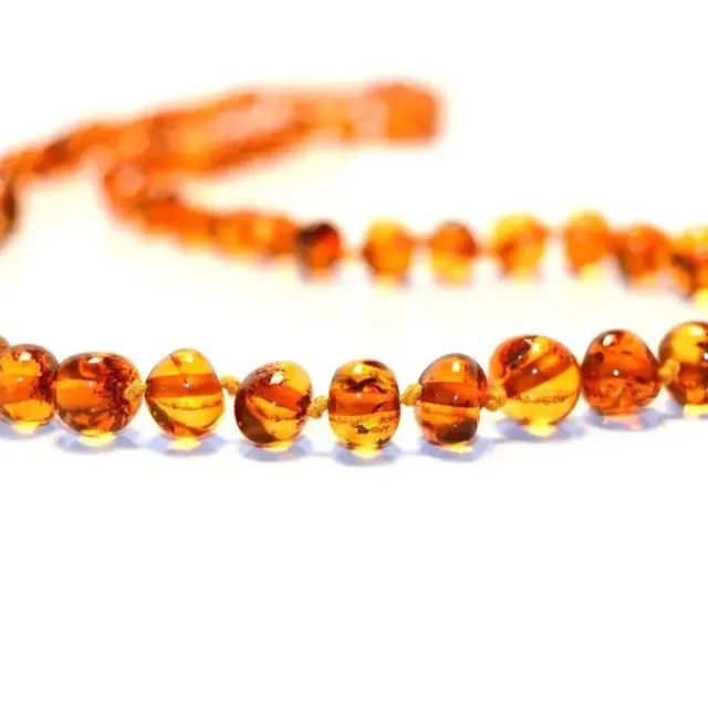 Ginger Fairy barnsteen ketting cognac 50-65 cm