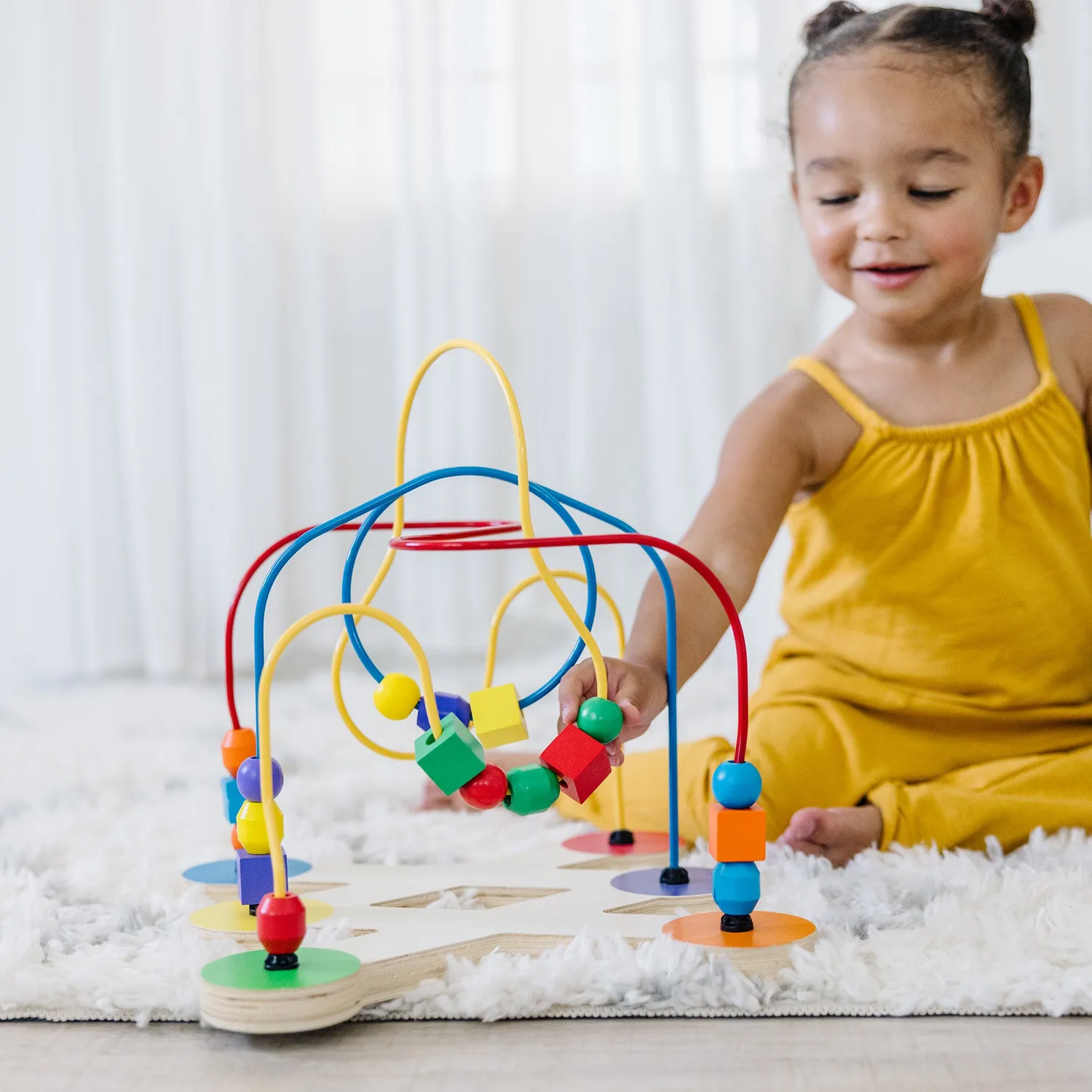 Melissa & Doug Wooden Bead Maze Kralendoolhof hout 18 kralen