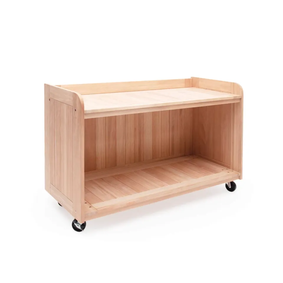 Guidecraft Outdoor Hollow Blocks Storage Cart opbergkar eucalyptus