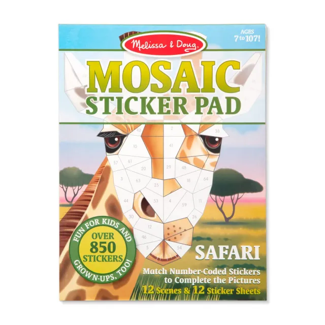 Melissa & Doug Safari mozaïek stickerboek 850+ stickers