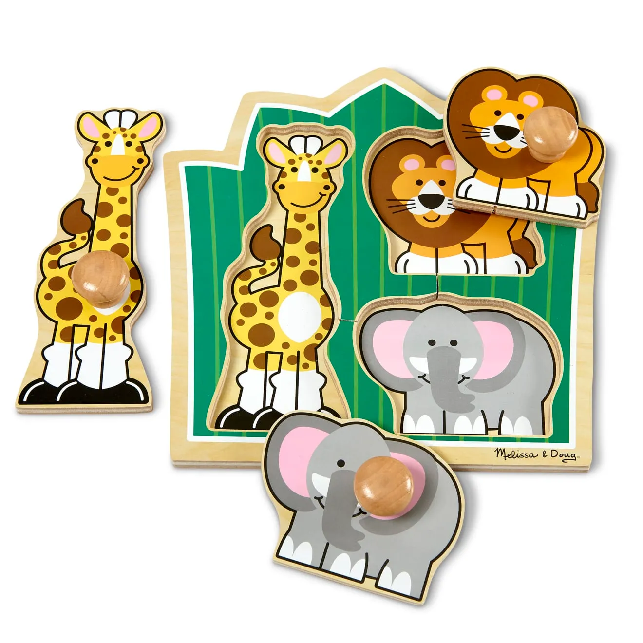 Melissa & Doug Jungle Friends Knobbelpuzzel 3 stukjes