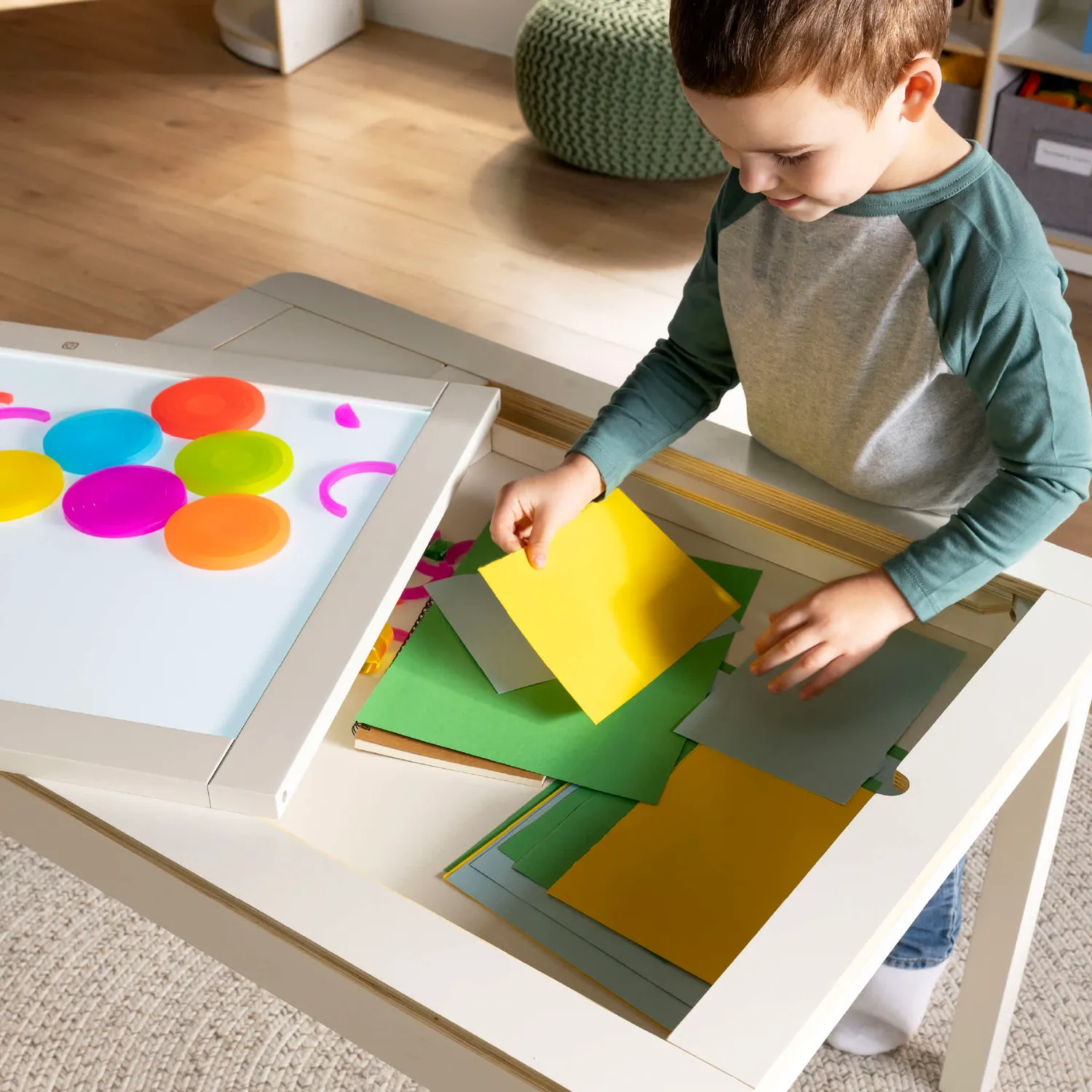 Guidecraft EdQ LED Activity Table lichttafel naturel