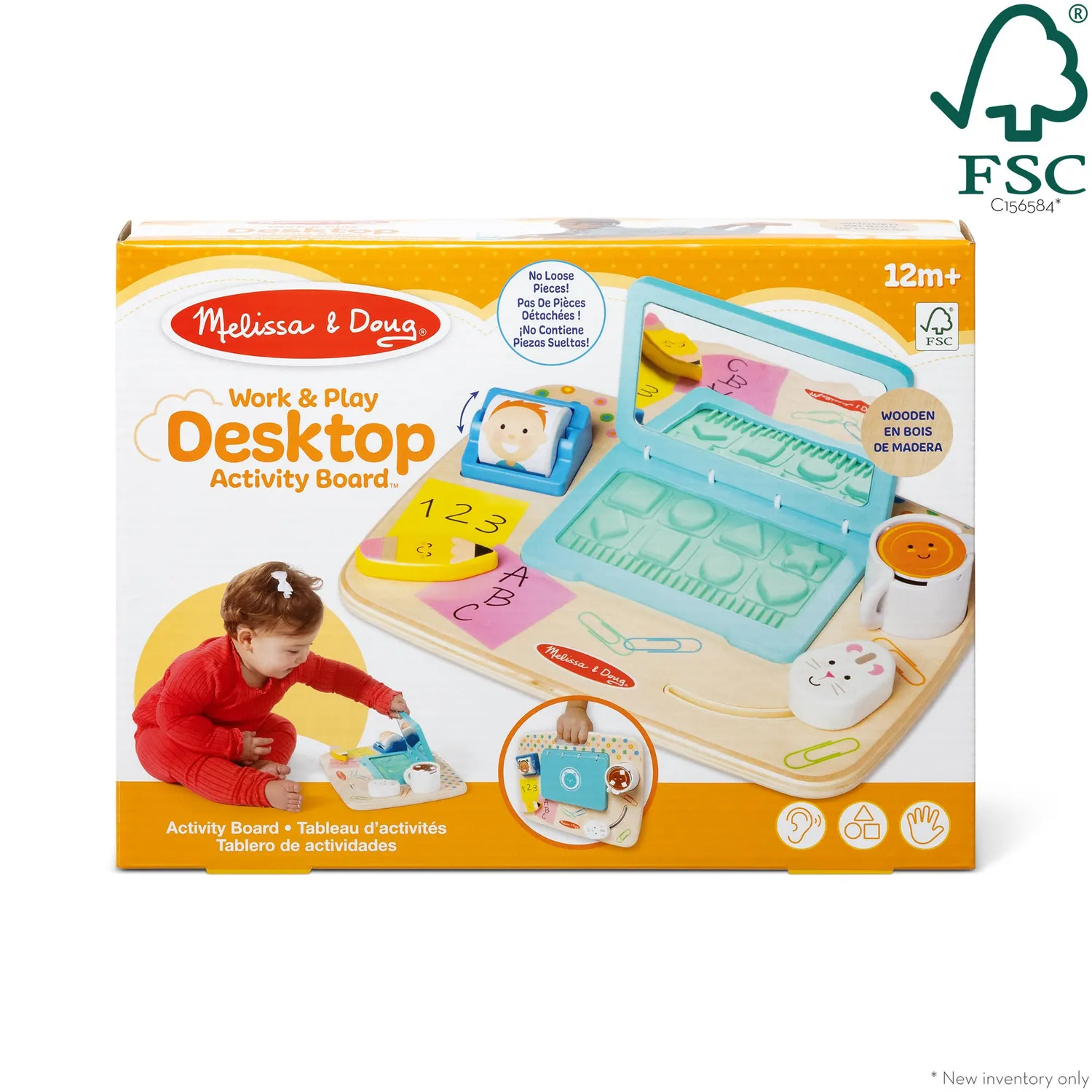 Melissa & Doug Work & Play Desktop Activity Board laptop 12m+