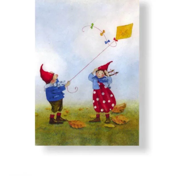 Ginger Fairy Pippa en Pelle herfstwind kaart 10x15 cm herfst