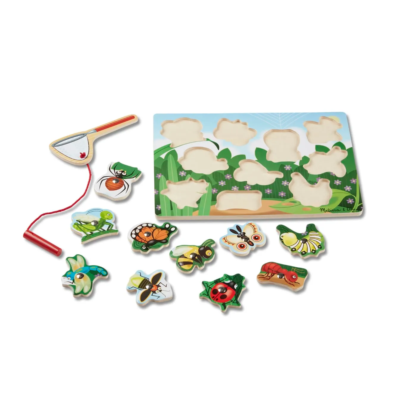 Melissa & Doug Bug-Catching magnetisch puzzelspel hout 10 insecten
