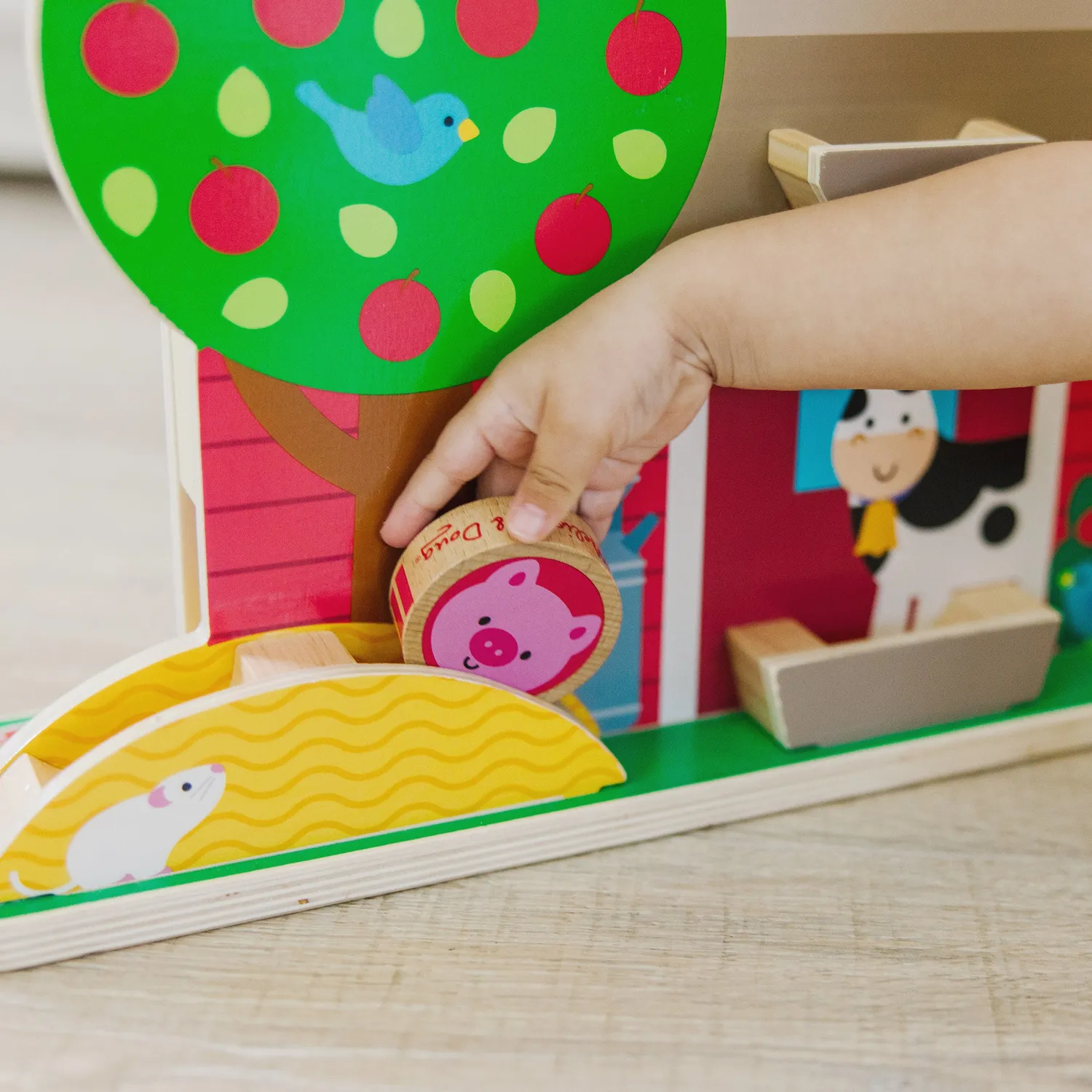 Melissa & Doug GO Tots Barnyard Tumble boerderijbaan hout