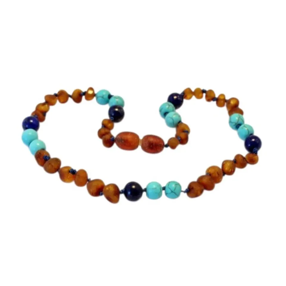 Ginger Fairy barnsteen kinderketting 32 cm lapis turquoise