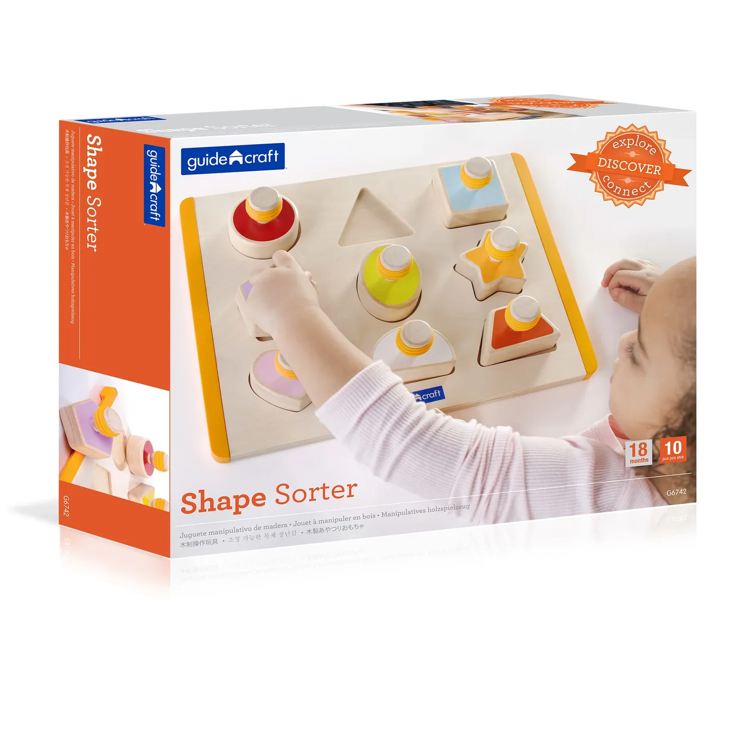 Guidecraft Shape Sorter vormenpuzzel hout 18 maanden+